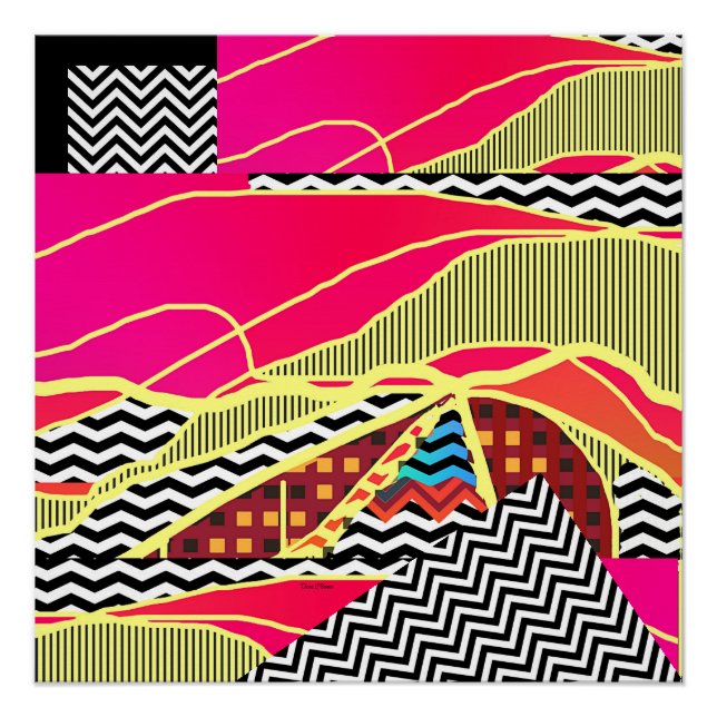 Affiche Abstraite du paysage (Devant)