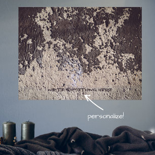 affiche Abstraite en noir et blanc (mur fissuré)