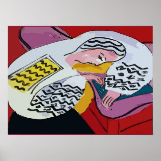Affiche Abstraite fille sur tablette 4