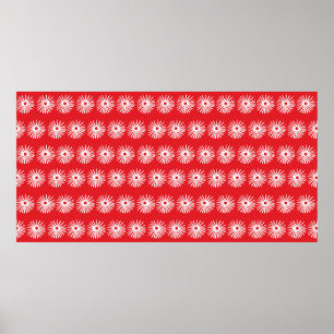 Affiche Abstraite texture florale noire et blanche transpa