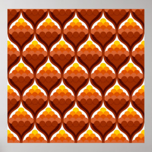 Affiche abstraits formes biologiques motif de victoire déc