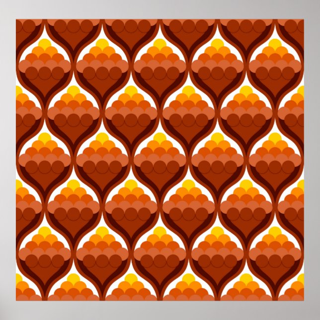 Affiche abstraits formes biologiques motif de victoire déc (Devant)