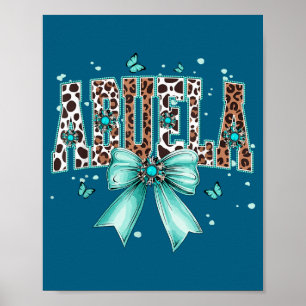 Affiche Abuela occidentale arc-en-ciel sarcelle turquoise
