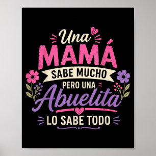 Affiche Abuelita Sabe Todo Dia De La Madre Espagnol