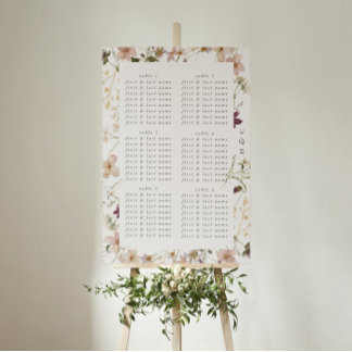 Affiche Abundance Dried Wildflower Pampas Wreath Wedding