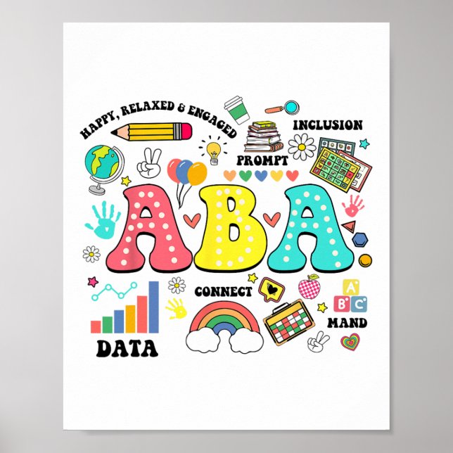 Affiche Aby Thérapiste Comportement Analyste Autisme Théra (Devant)