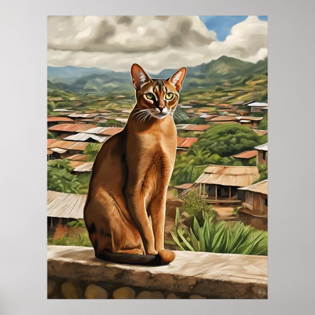 Affiche Abyssinian Chat - Art Print (Devant)