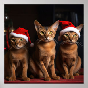 Affiche Abyssinian près de la cheminée Noël