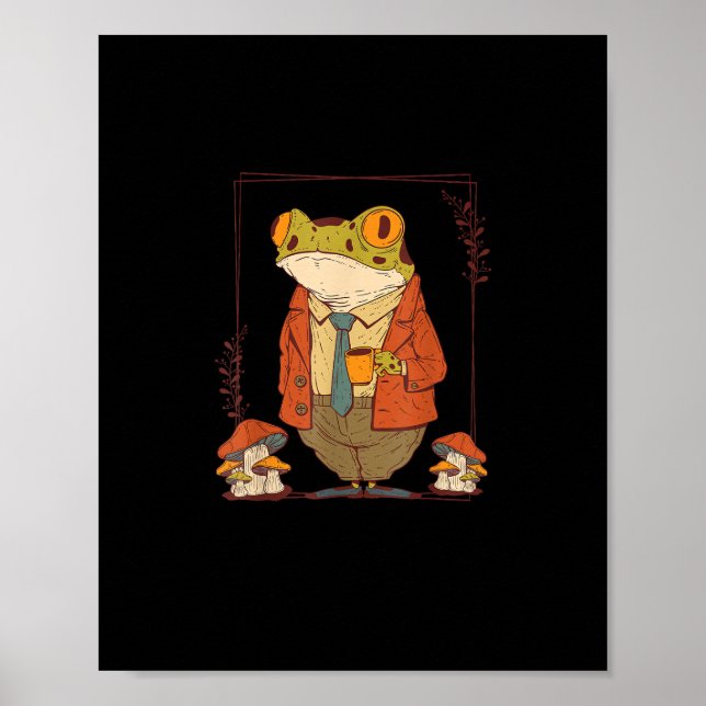 Affiche Académie Féroce Goblincore Champignon Esthétique G (Devant)