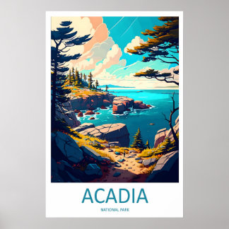 Affiche Acadia National Park Travel Print Wall Art Acadia