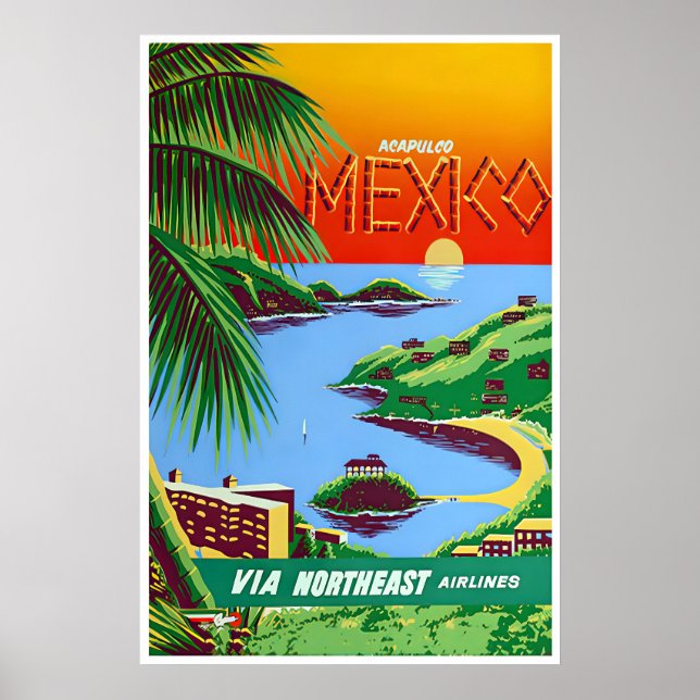 Affiche Acapulco Mexique Impression d'art mural Vi (Devant)