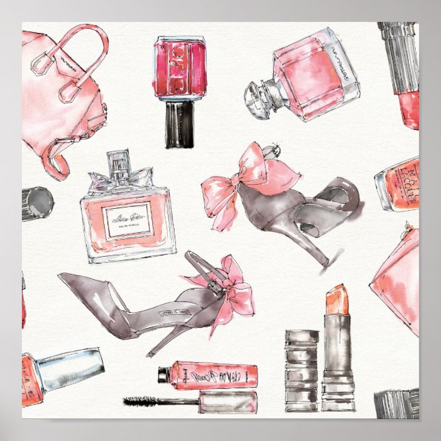 Affiche Accents chic | Mode aquarelle (Devant)