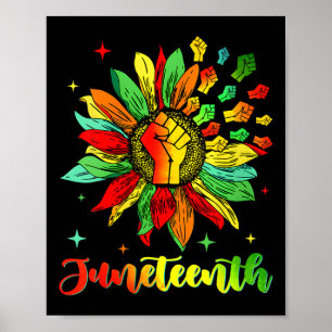 Affiche Accentures tournesol Africain Américain Black Prid