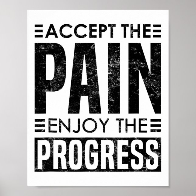 Affiche Accept The Pain - Uplifting Bodybuilding  (Devant)