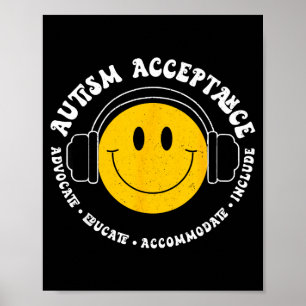 Affiche Acceptation de la sensibilisation à l'autisme Sour