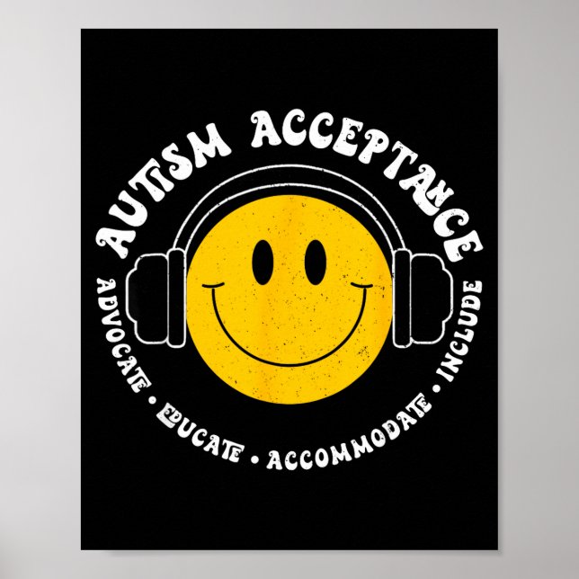 Affiche Acceptation de la sensibilisation à l'autisme Sour (Devant)