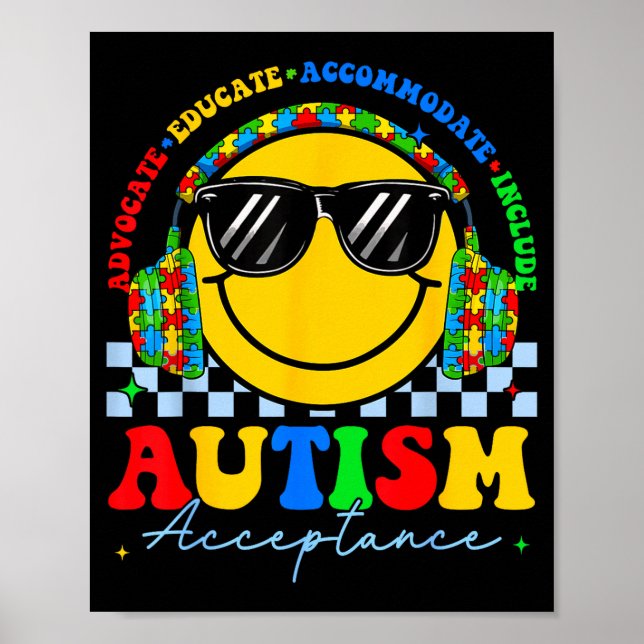 Affiche Acceptation de la sensibilisation à l'autisme sour (Devant)