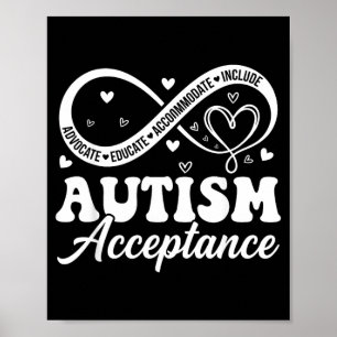 Affiche Acceptation de l'autisme Sensibilisation Femmes Ho