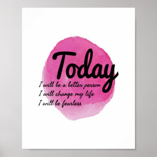 Affiche acceptation de soi vibrations de motivation