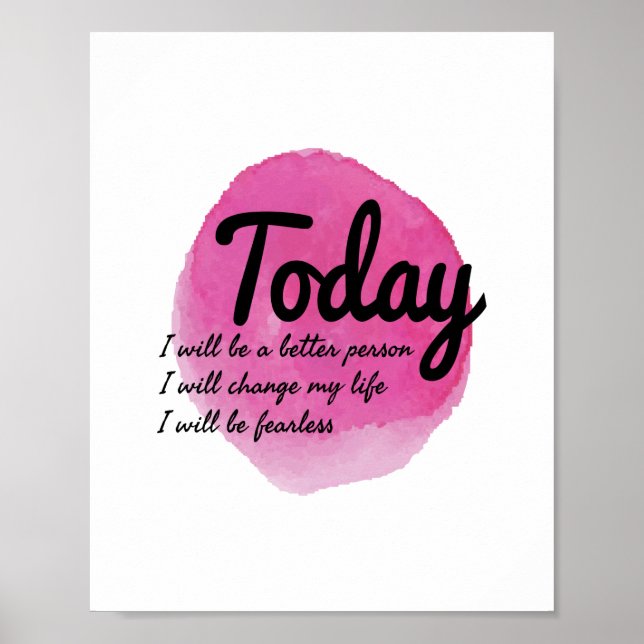 Affiche acceptation de soi vibrations de motivation (Devant)