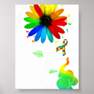 Affiche Accepter Comprendre Aimer la Fleur de Tournesol de