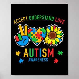 Affiche Accepter Comprendre Amour Sensibilisation au tourn