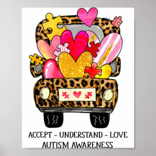 Affiche Accepter Comprendre Amour Sensibilisation Autisme