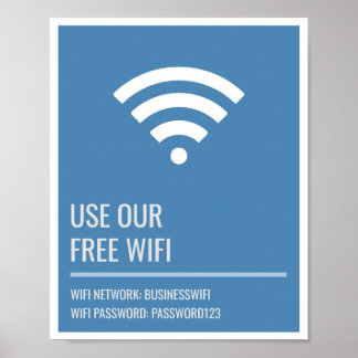 Affiche Accès Wifi Professionnel