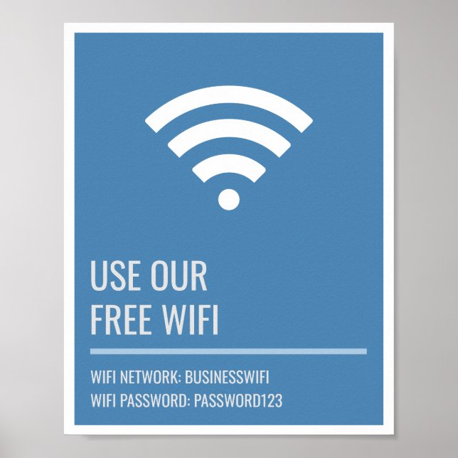 Affiche Accès Wifi Professionnel (Devant)