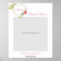 Accessoire de photo de mariage floral rose Cœur d'