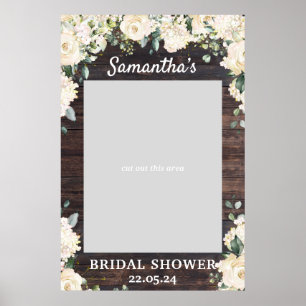 Affiche Accessoire de salle de mariage en bois rustique av