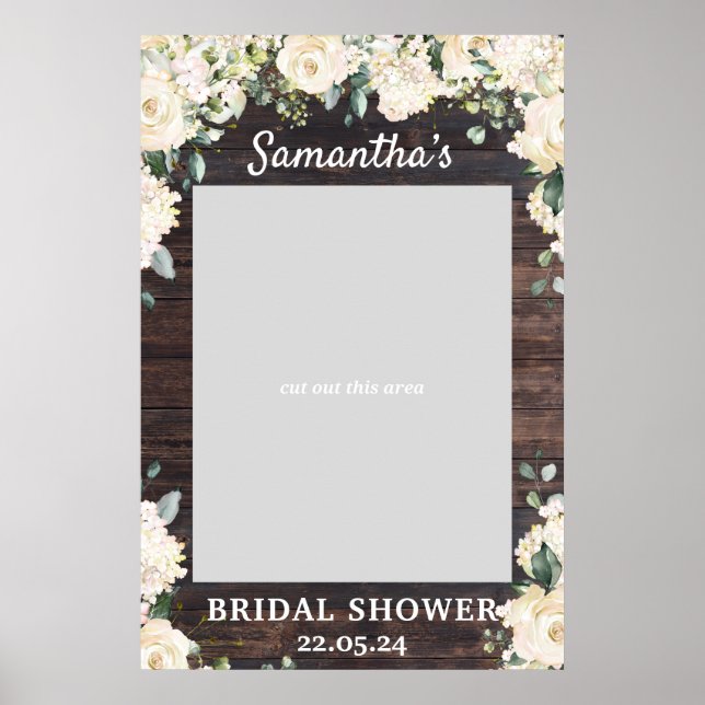 Affiche Accessoire de salle de mariage en bois rustique av (Devant)