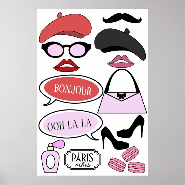 Affiche Accessoires de photomaton sur le thème Emily à Par (Devant)