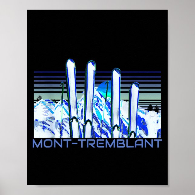 Affiche accessoires de ski Mont-tremblant rétro mont-tremb (Devant)