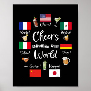 Affiche Acclamations autour du monde Vacances Boissons Drô