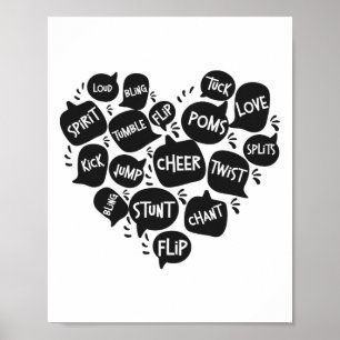Affiche Acclamations Menant Au Cœur Nuage De Mots Tuck Amo