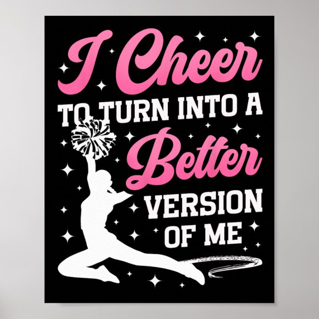 Affiche Acclamer Cheerleading Je Acclame Pour Devenir Un M (Devant)