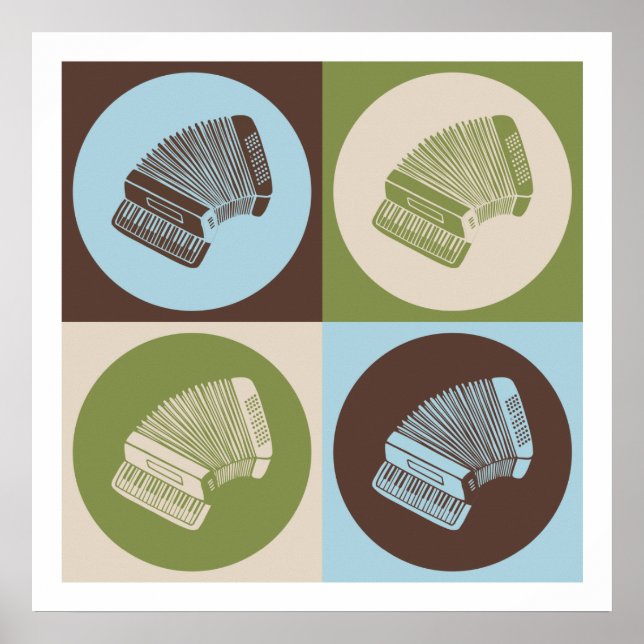 Affiche Accordéon d'art pop (Devant)