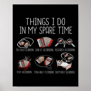 Affiche Accordéon Player Venin Men Folk Music Accordion