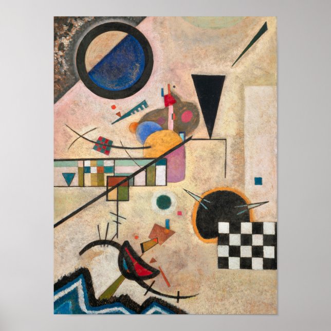 Affiche Accords opposés, 1924 par Wassily Kandinsky (Devant)