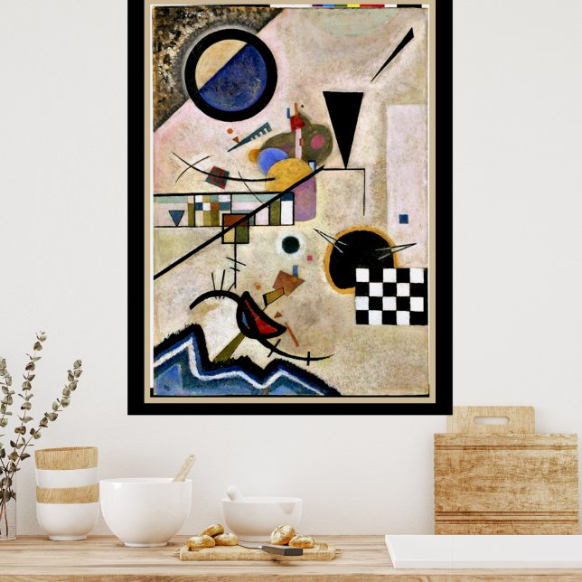 Affiche Accords Opposes, abstract art by Kandinsky, (Cuisine)