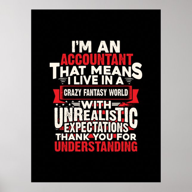 Affiche Accountant Gift | I Am An Accountant (Devant)