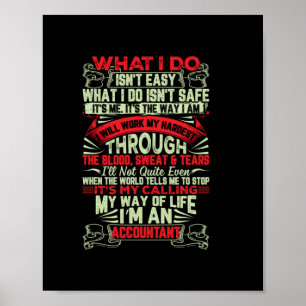 Affiche Accountant Gift   My Way Of Life Im An Accountant