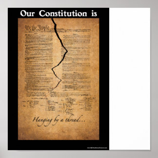 Affiche Accrochage par un thread