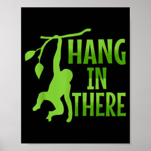 Affiche Accroche-Toi Singe Pun Motivational _1