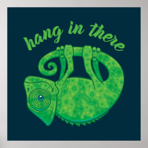 Affiche Accrochez-Vous Là Magique Chameleon