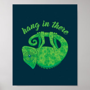 Affiche Accrochez-Vous Là Magique Chameleon