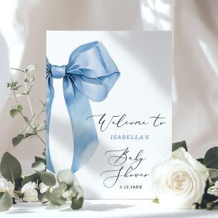 Affiche Accueil Arc Bleu Baby Shower Oh Boy