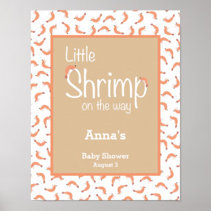Affiche Accueil baby shower crevettes