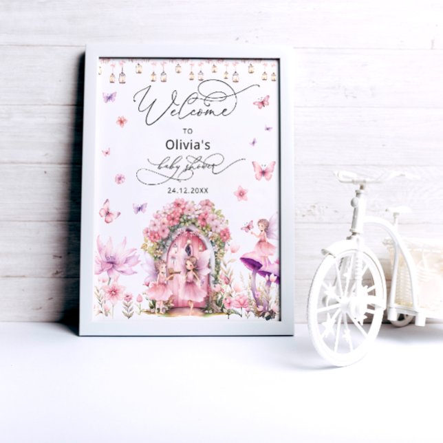 Affiche Accueil Baby shower Fée Magique (Créateur téléchargé)